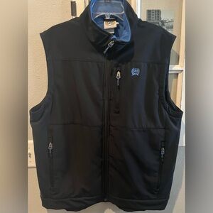 Cinch Concealed and Carry Blue and Black Vest with Logo mens size large.